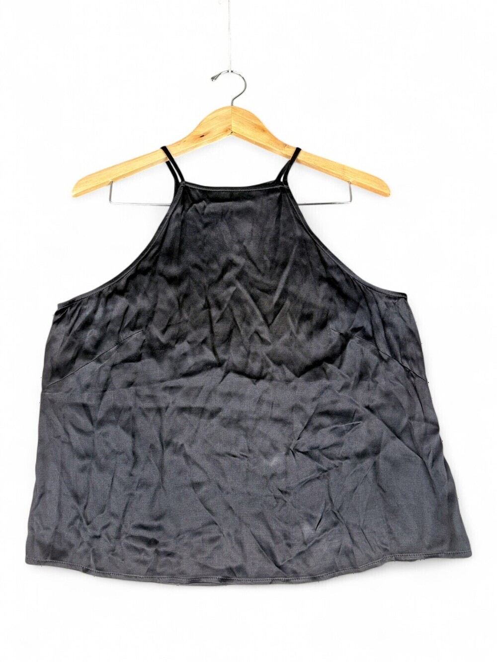 Anthropologie Black Halter Cami Top Size M